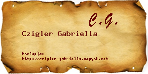 Czigler Gabriella névjegykártya